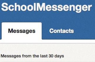 School Messenger message folder screenshot.