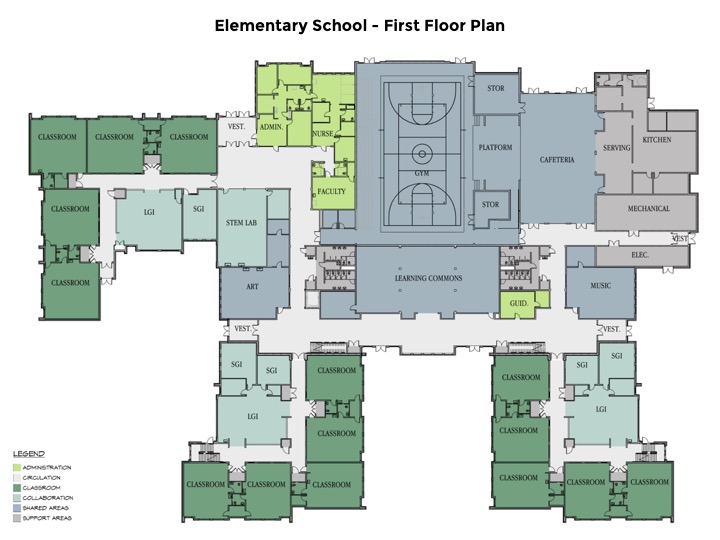 Elementary First Floor Plan