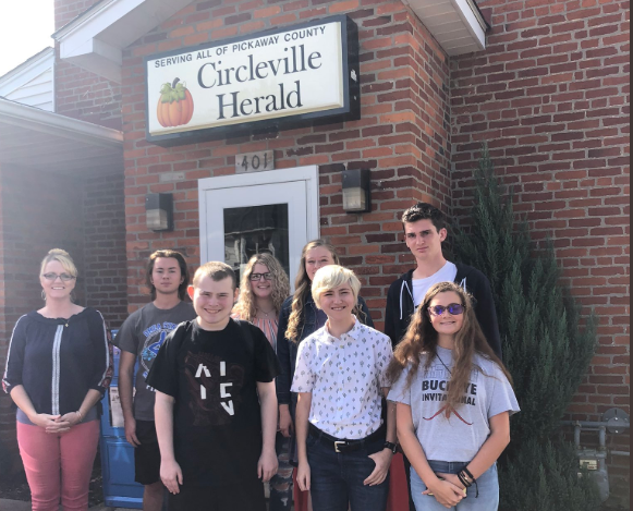 Leading the way!  @CirclevilleCity  led all county schools with SEVEN artists selected for the annual  @CirclevilleNews  Pumpkin Show publication. Each student’s work was purchased by an area business and will be displayed in their front office and receive a $75 check for their work