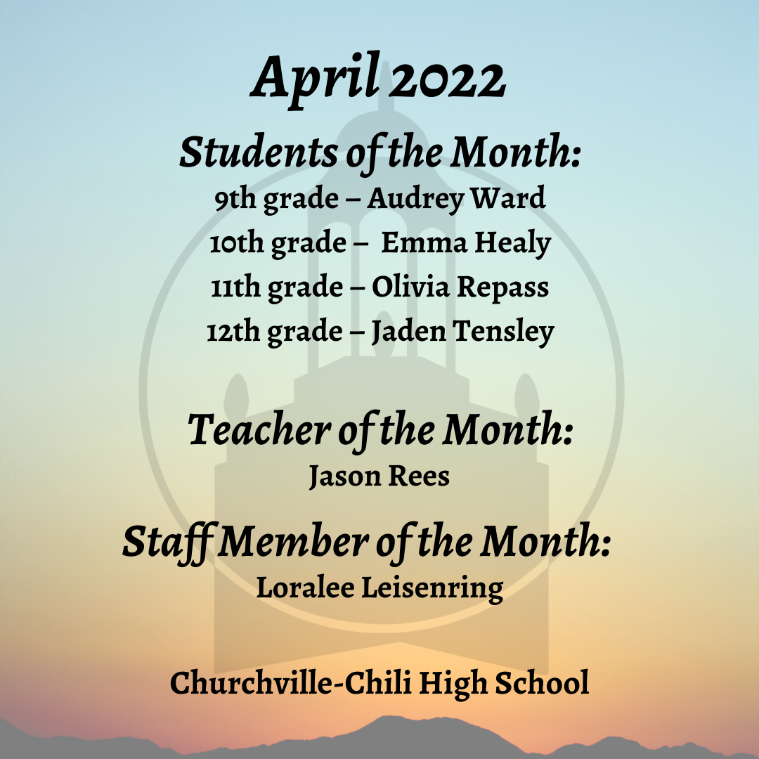 Students of the Month graphic