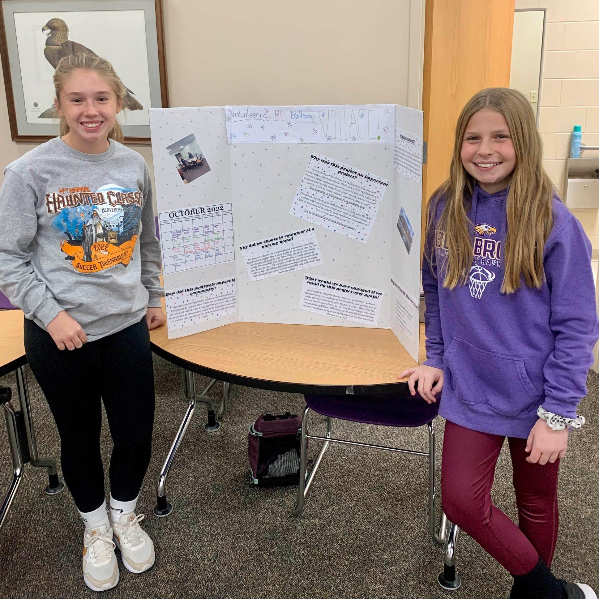 Students show off their Eagle Outreach Projects