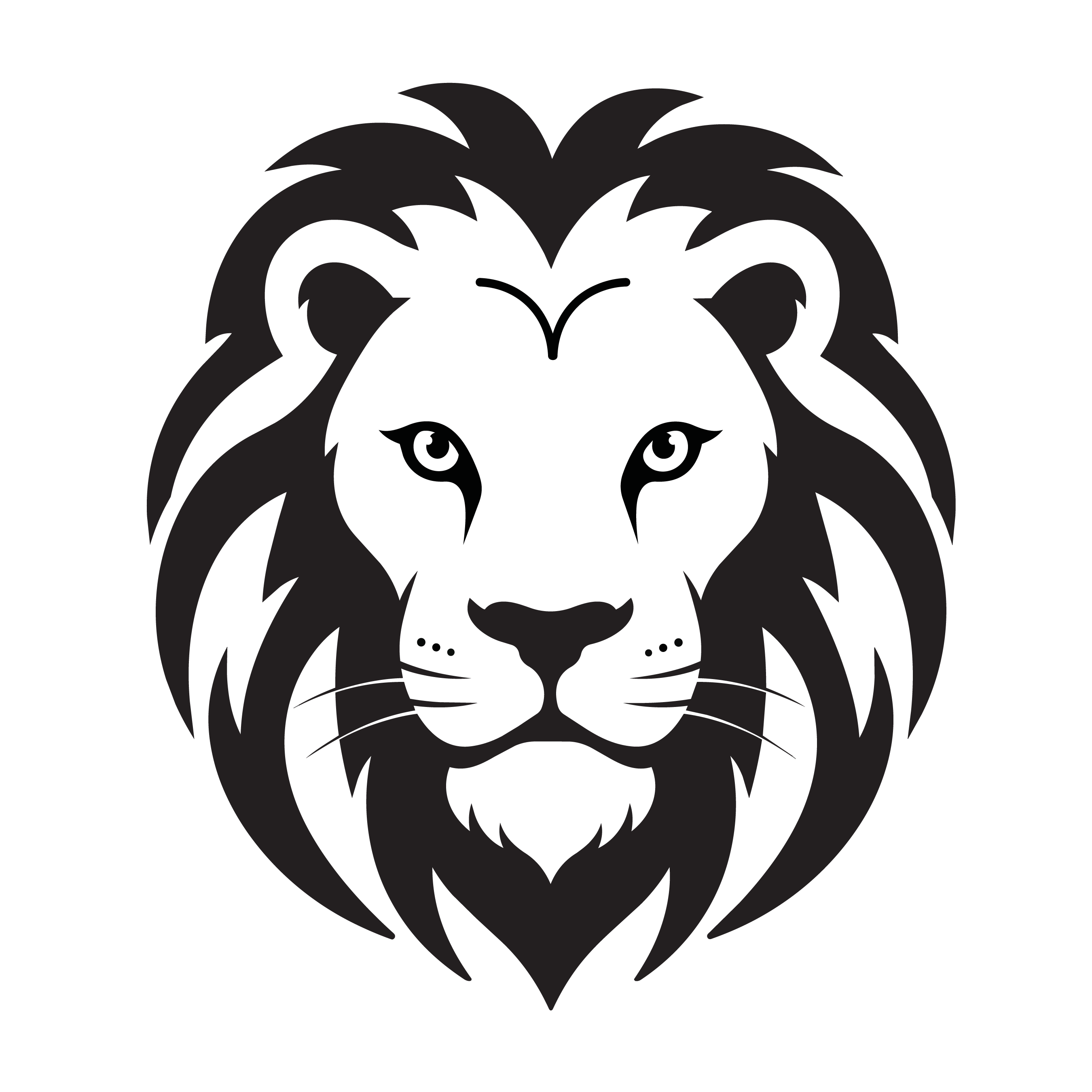 General Lion Head logo in Black