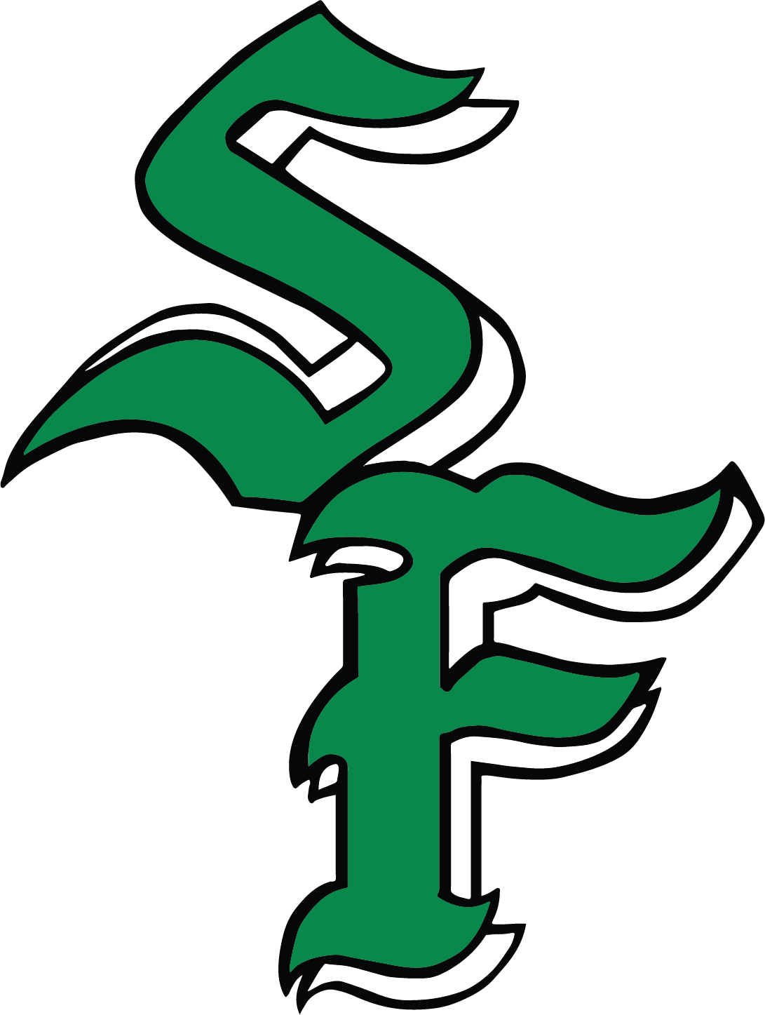 Plain SF Logo in green with black outline