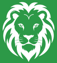 General Lion Head logo in White on Green background