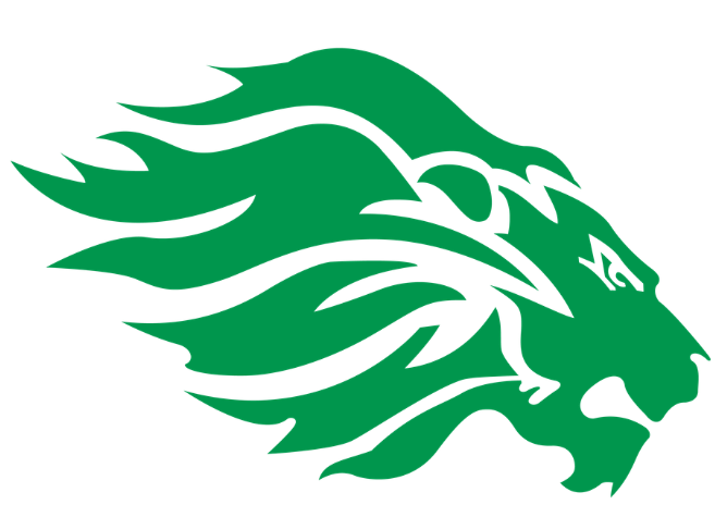 Lion Head Profile logo in green