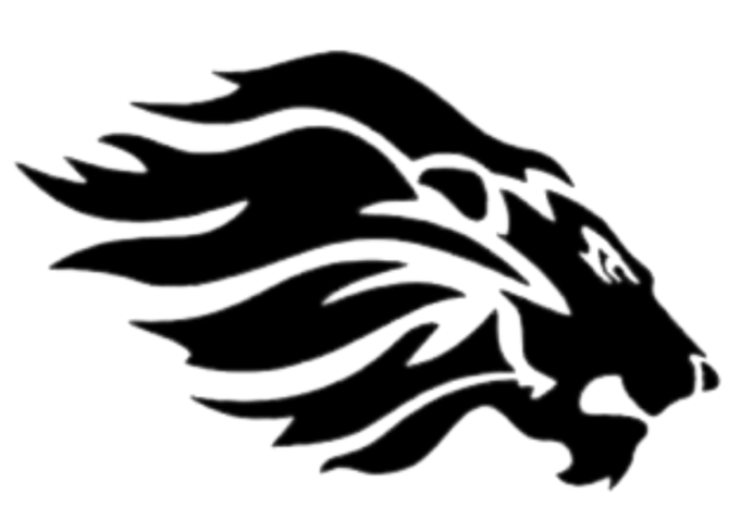 Lion Head Profile logo in blck