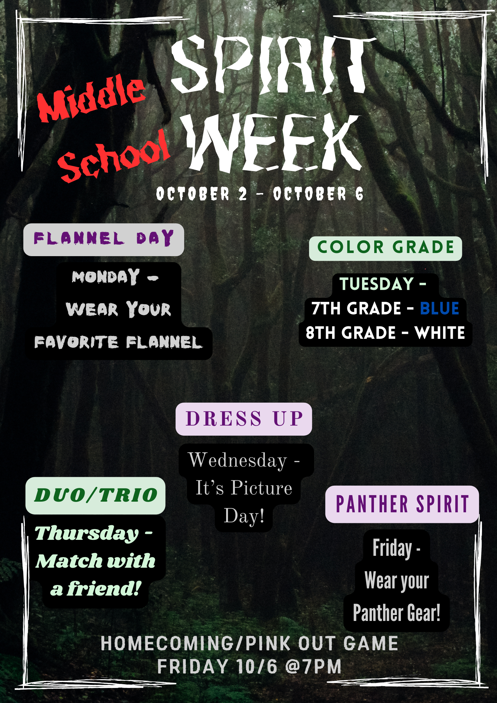 Middle School Spirit Week