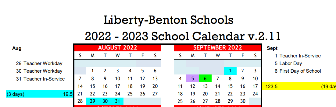 Bgsu Academic Calendar 2023 2024 Liberty-Benton Local Schools