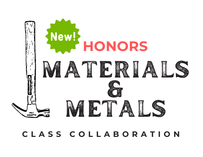 New call out on the Honors Materials and Metals Class Collaboration Logo. It also has a sketch of a hammer