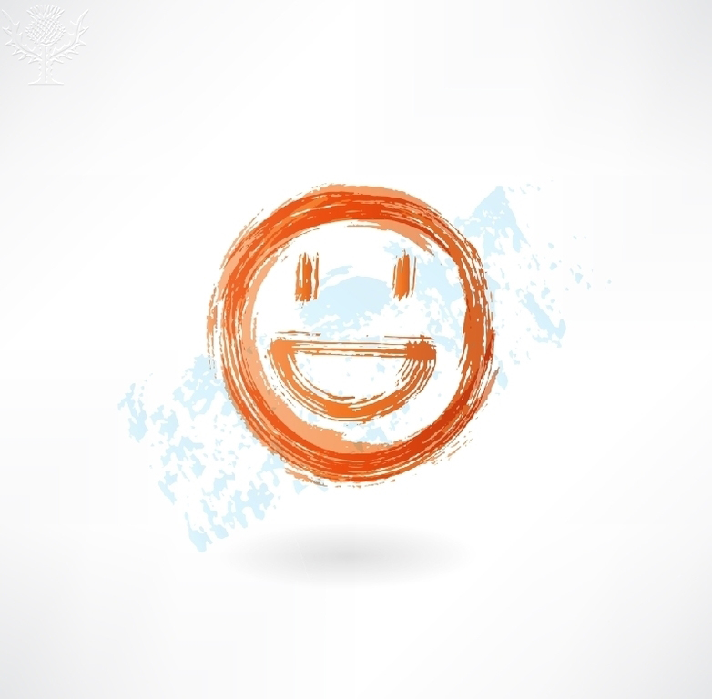 Smiling face graphic