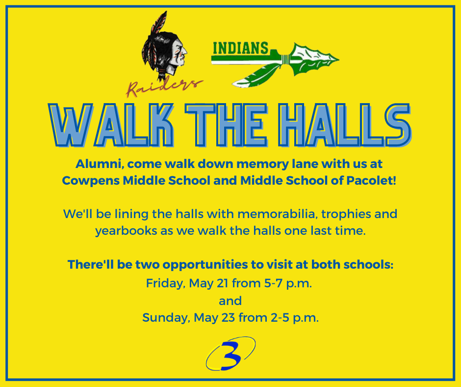 walk the halls information listed to the right