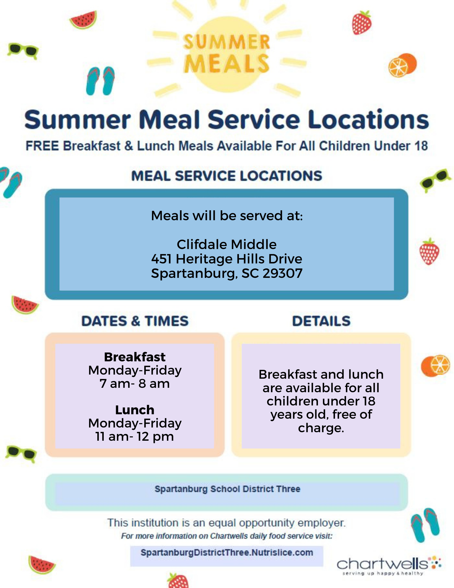 summer meal info to the right