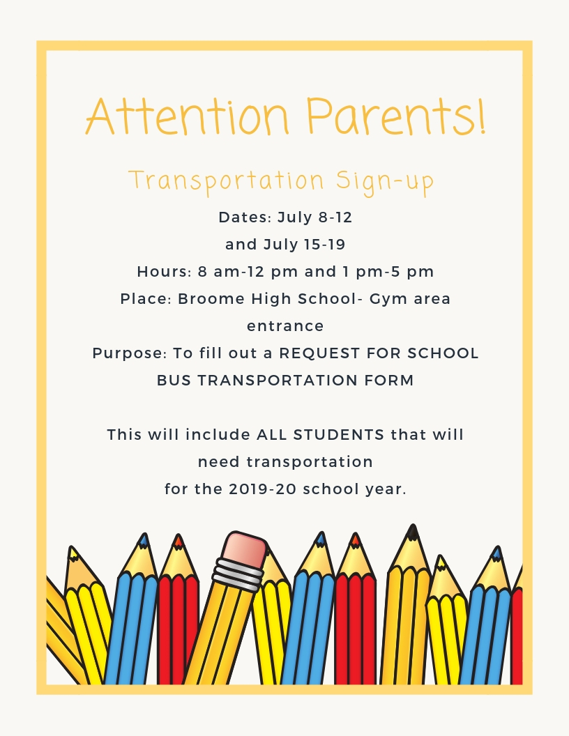 Article Bus Transportation Form