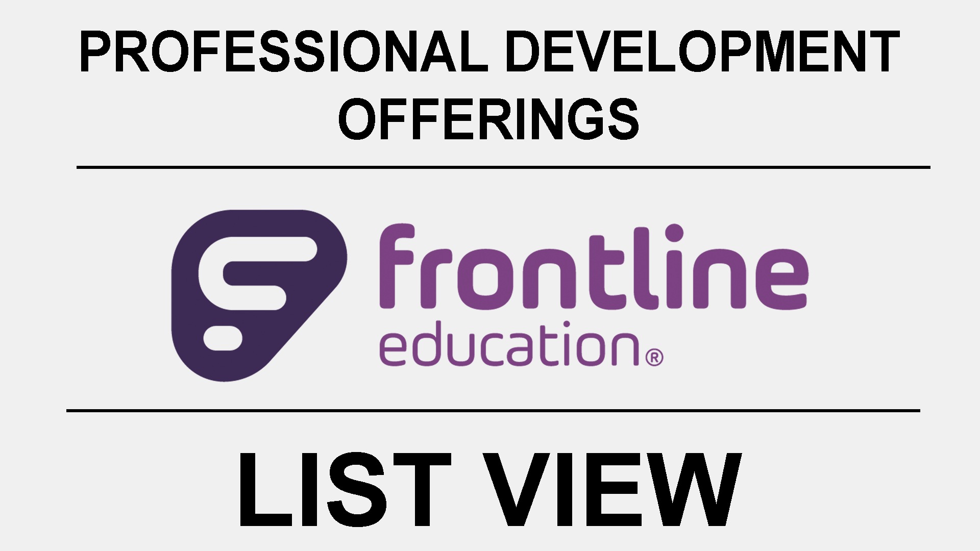 PD Offerings List View