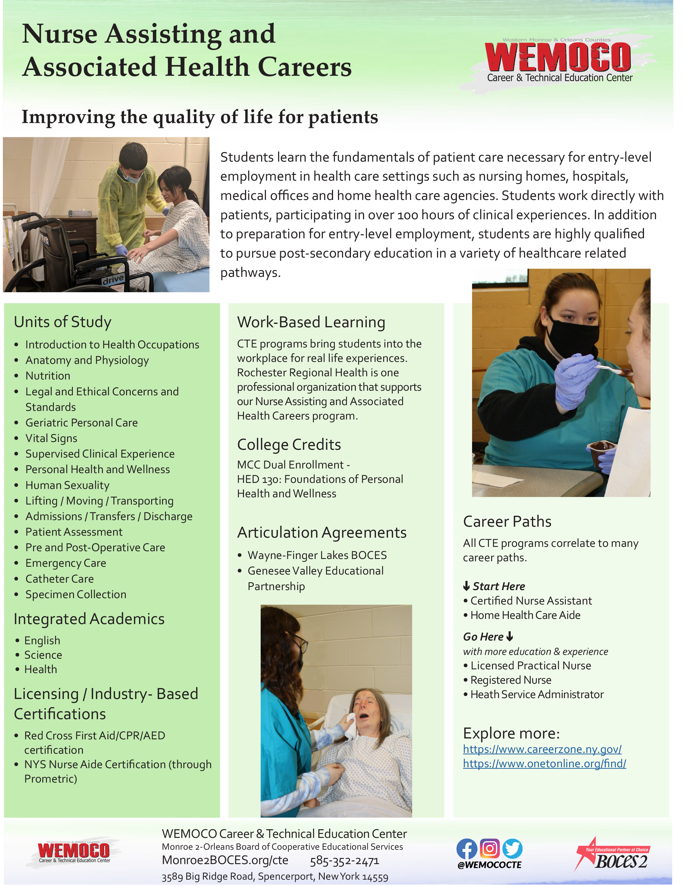 Nurse Assisting Program Information