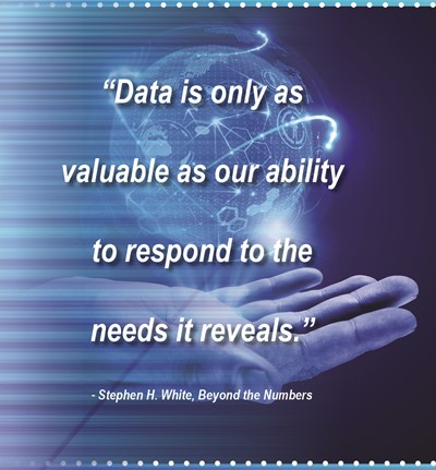 Graphic and Quote pertaining to the importance of data
