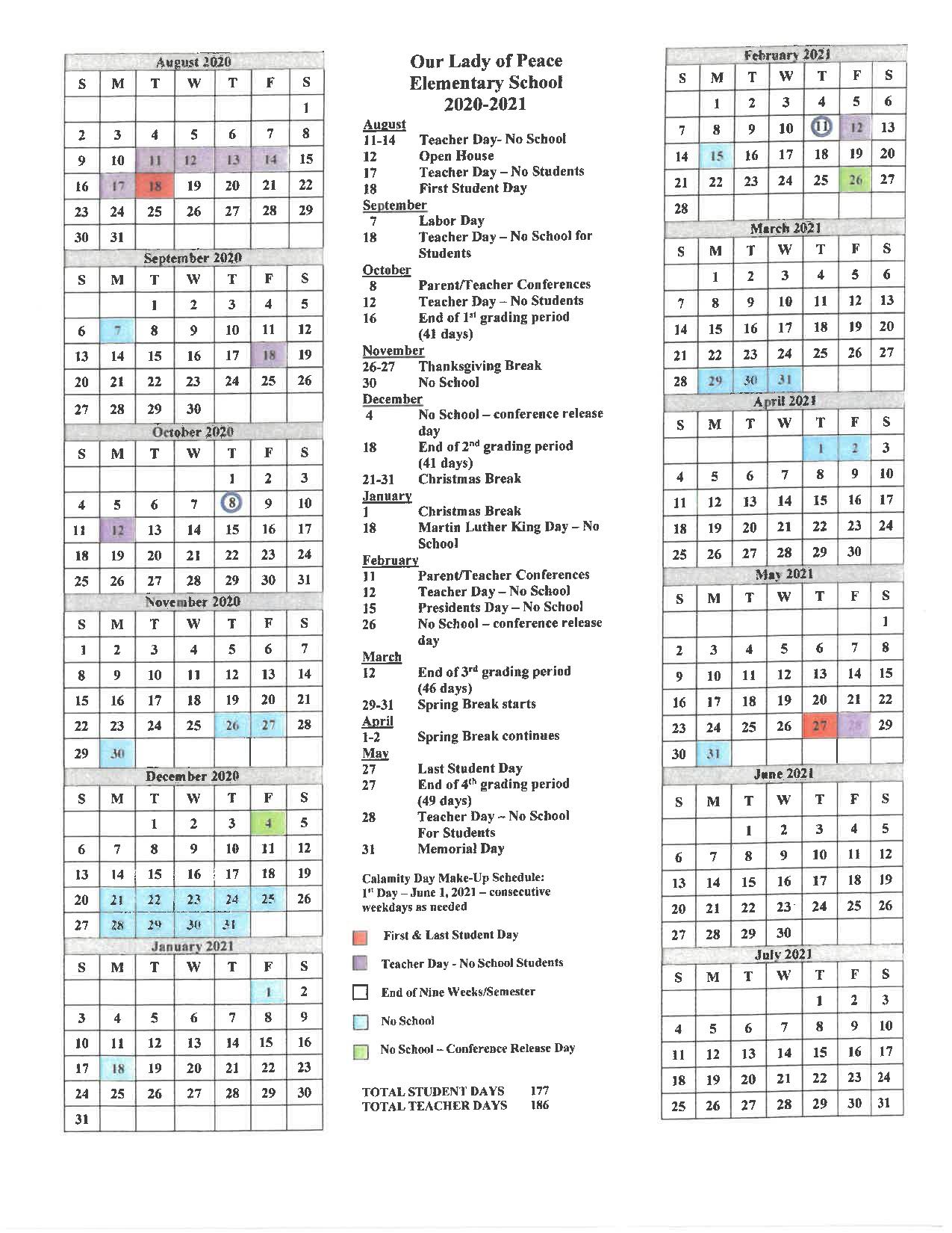 Academic Calendar 202021