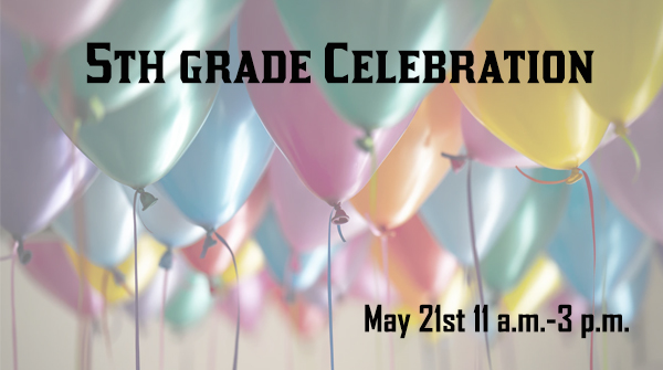 On Thursday, May 21st your 5th grade teachers will be out and about to deliver your certificate and medal that you would have normally received during your 5th grade celebration ceremony. In lieu of an in-person ceremony we will be delivering these items between 11 a.m. and 3 p.m. to each of our Tigers before you head on to the middle school next year.