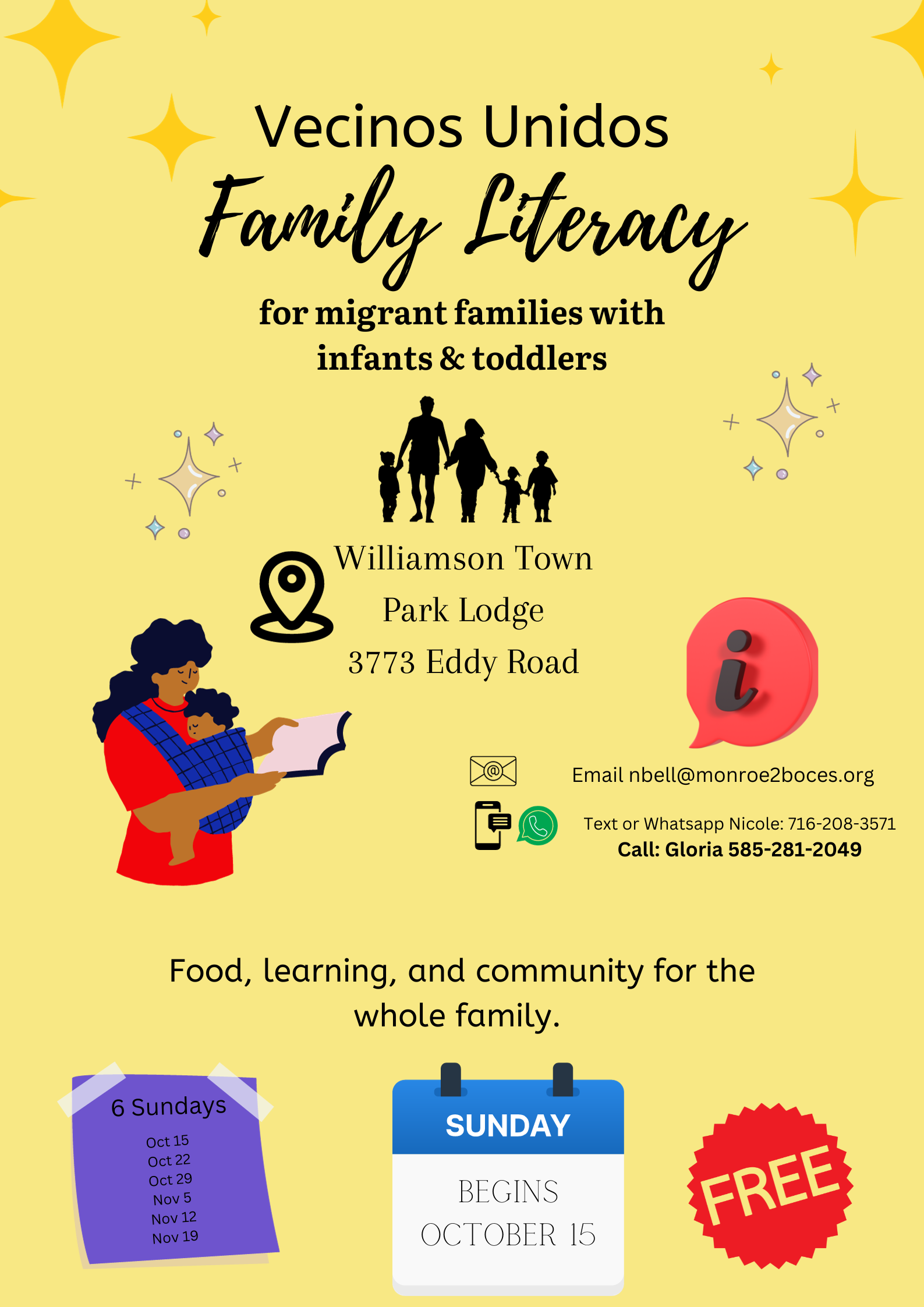 Vecinos Unidos Family Literacy Flyer