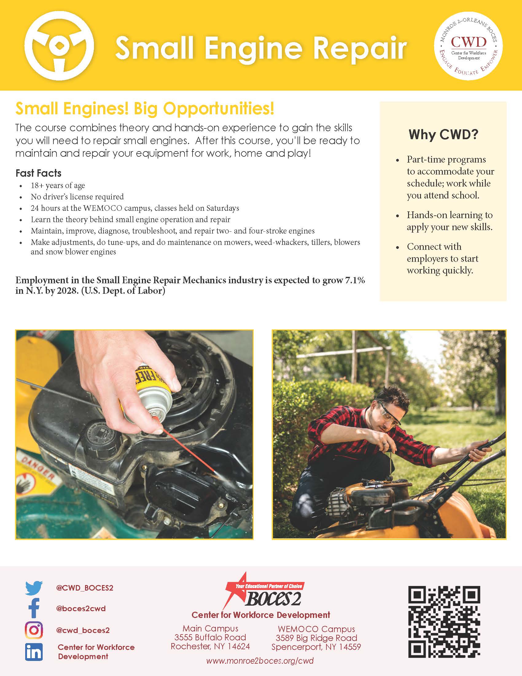 Small engine repair info sheet