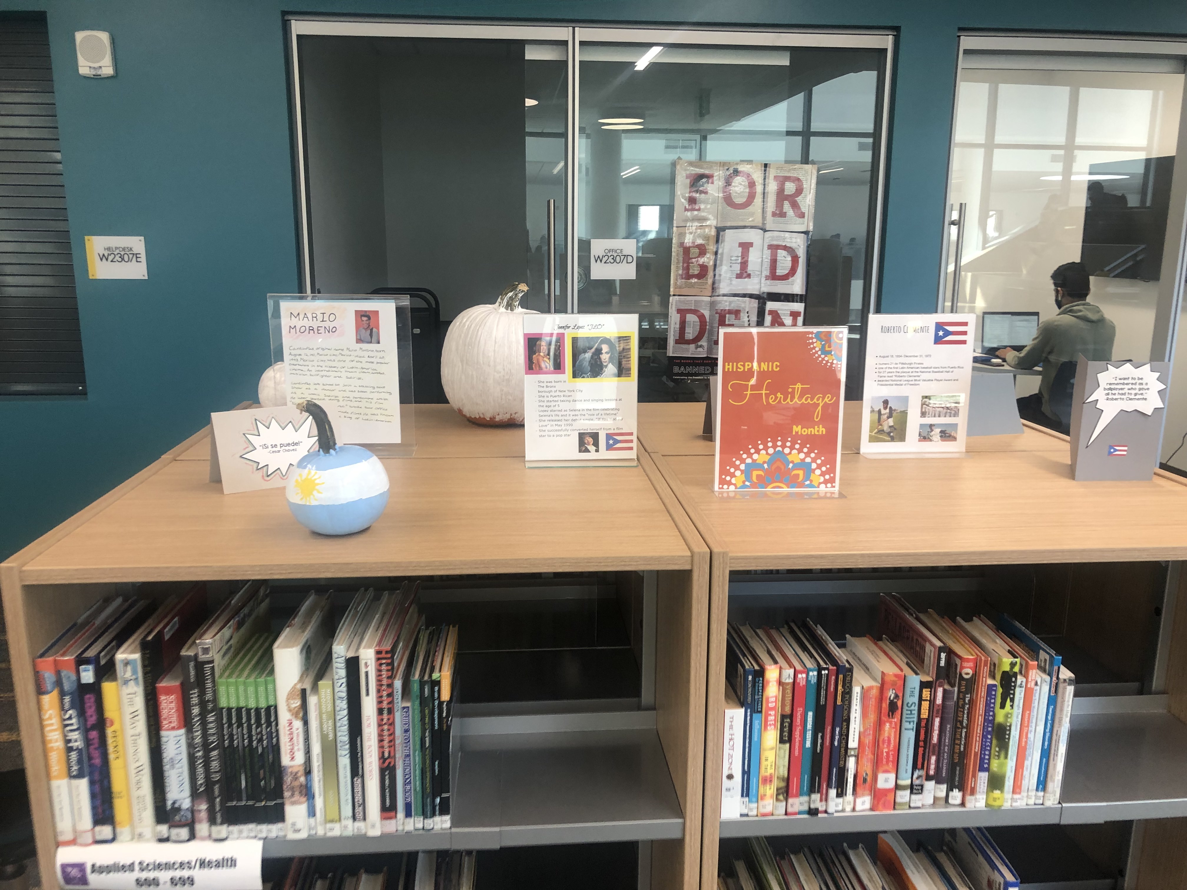 A display in the learning center