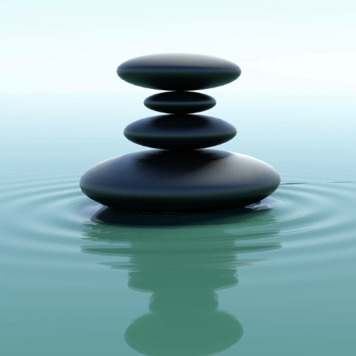 Balancing rocks in water