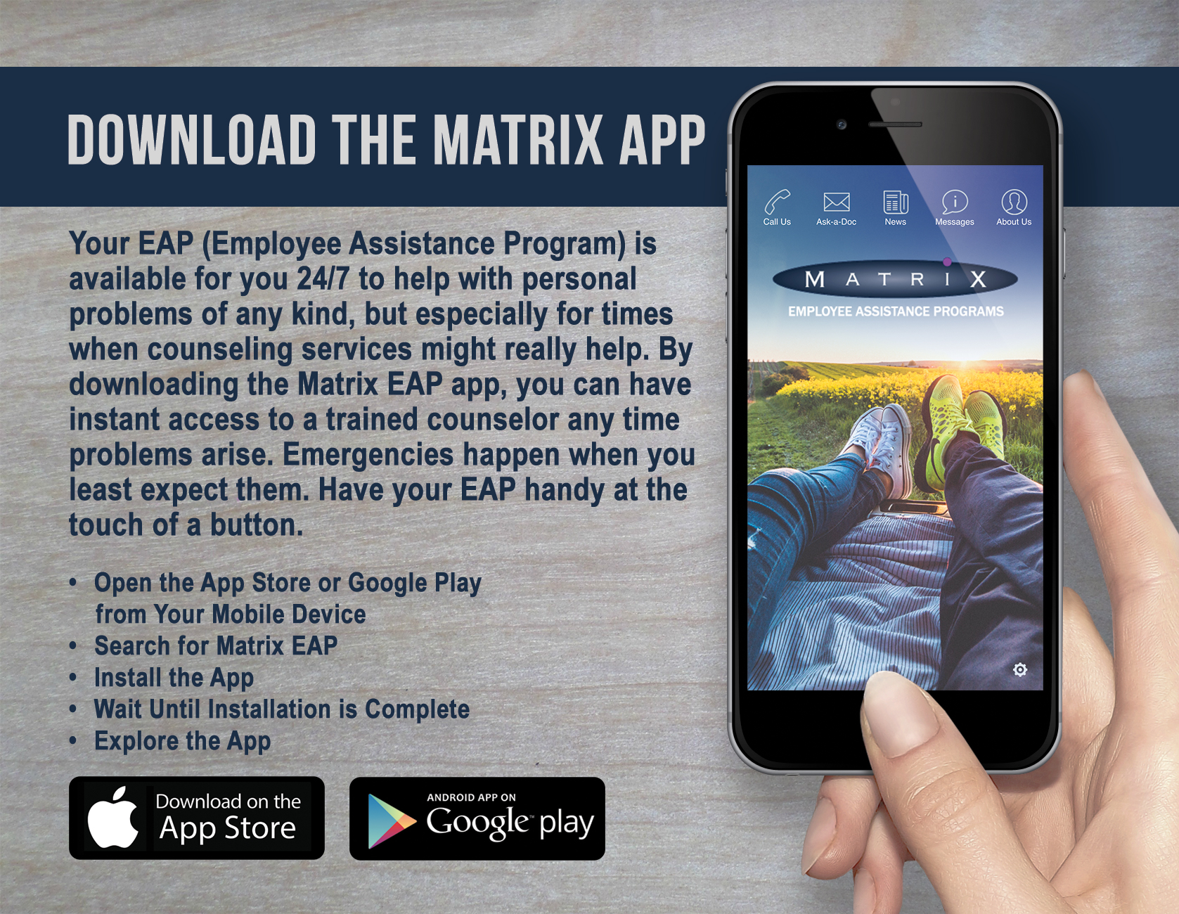 Download the matrix app graphic